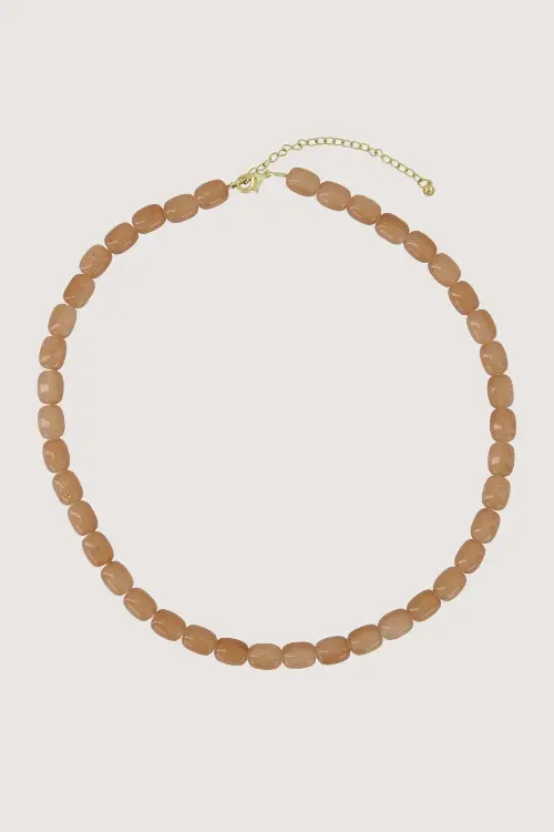Zusss smalle kralenketting bruin
