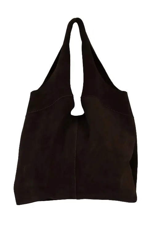 Zusss suede schoudertas bruin