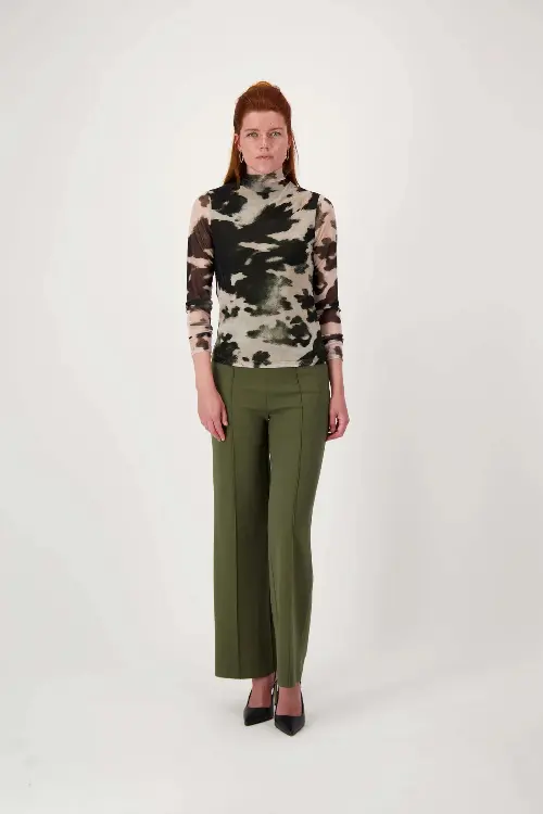 Zusss top mes vlekkenprint multicolor