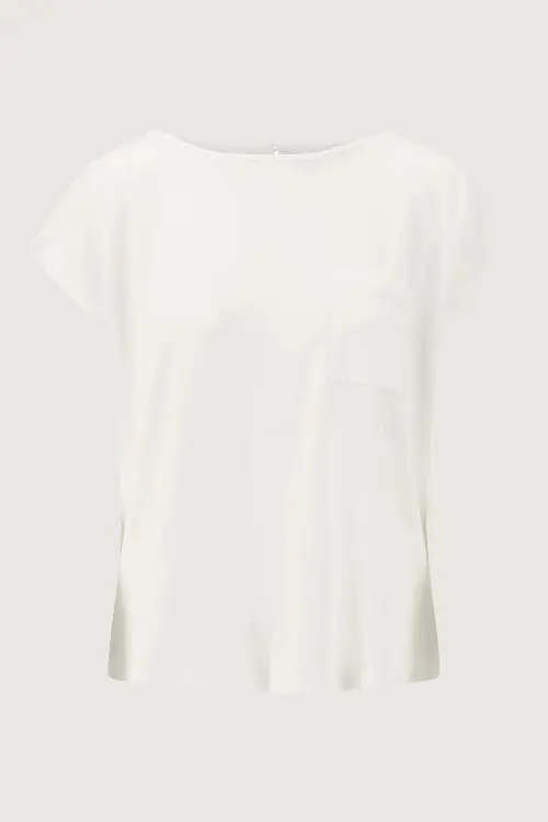 Zusss top met boothals met borduur off white