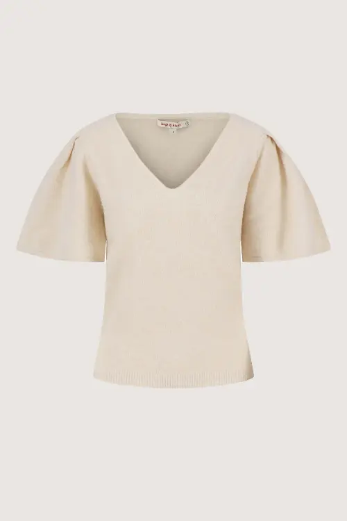 Zusss vlindermouw top off white